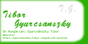 tibor gyurcsanszky business card