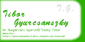 tibor gyurcsanszky business card